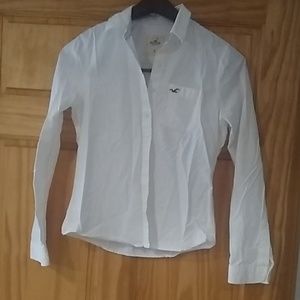 Hollister white button-up
